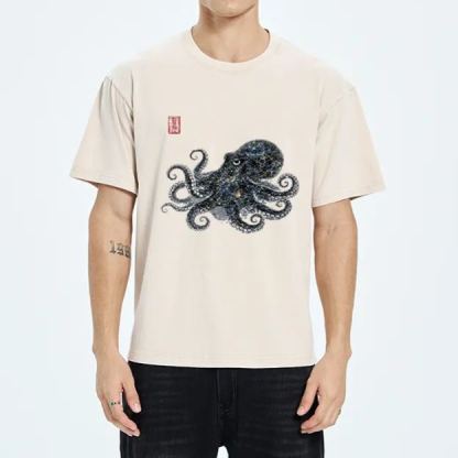 Magmoo Ink-Sea Octopus Washed T-Shirt