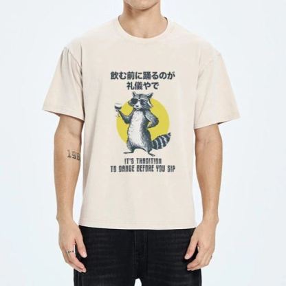 Magmoo It's Polite To Dance Before Drinking Washed T-Shirt