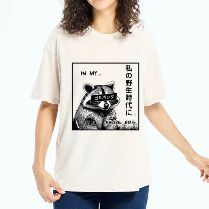 Magmoo Japanese Wild Raccoon Washed T-Shirt