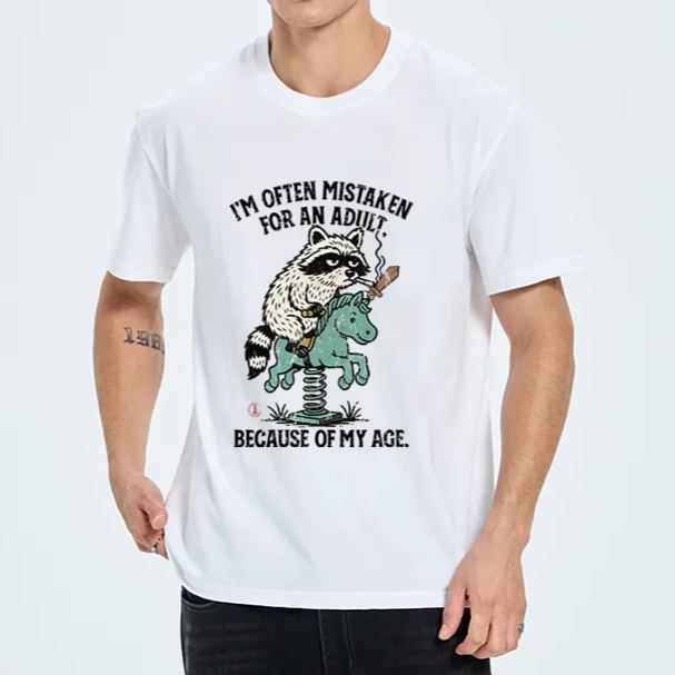 Magmoo funny Raccoon and Horse meme Classic T-Shirt