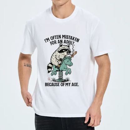 Magmoo funny Raccoon and Horse meme Classic T-Shirt