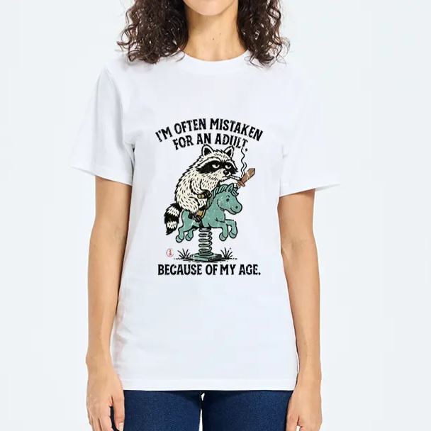 Magmoo funny Raccoon and Horse meme Classic T-Shirt