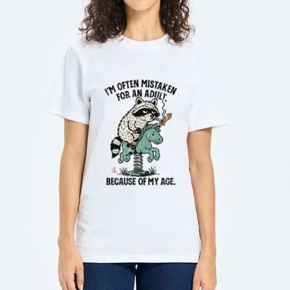 Magmoo funny Raccoon and Horse meme Classic T-Shirt