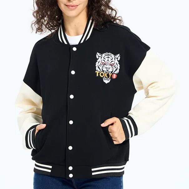 Magmoo I love Trash Embroidery Varsity Jacket