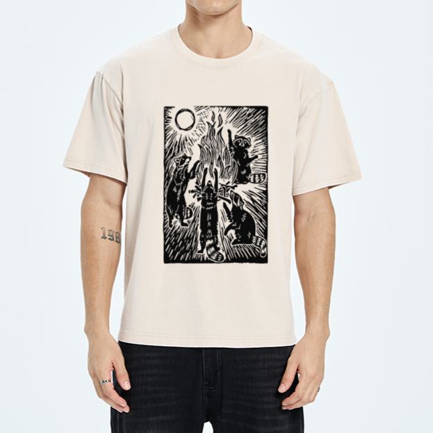 Magmoo Raccoons And Campfires Washed T-Shirt
