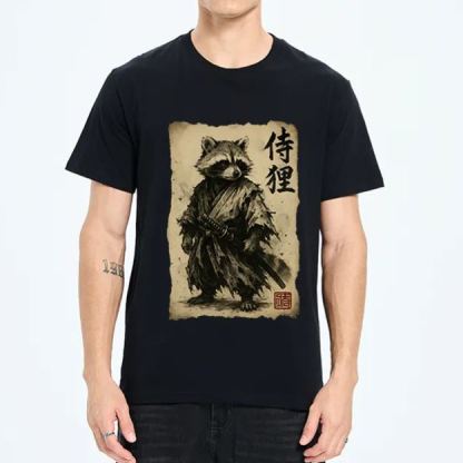 Magmoo Retro Raccoon Samurai Classic T-Shirt