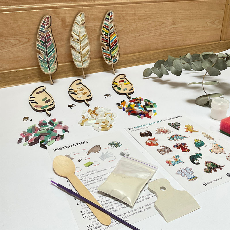 DIY Mosaic Feather Kit