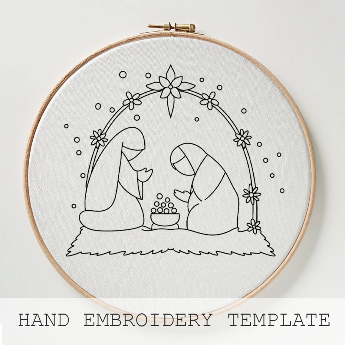 Limited time offer-Nativity Scene Embroidery Kit-Set of 4