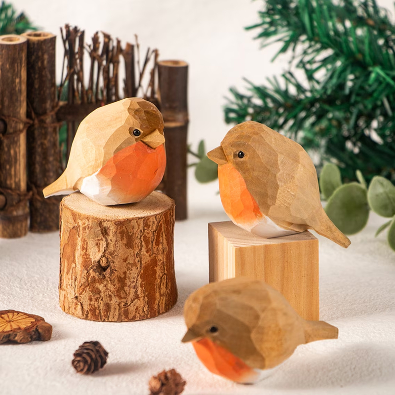 Bird wood carving ornaments