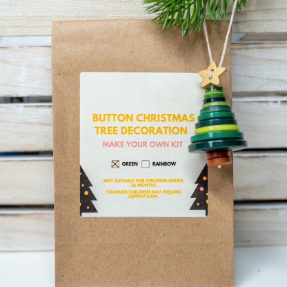 Make Your Own Button Christmas Tree Kit
