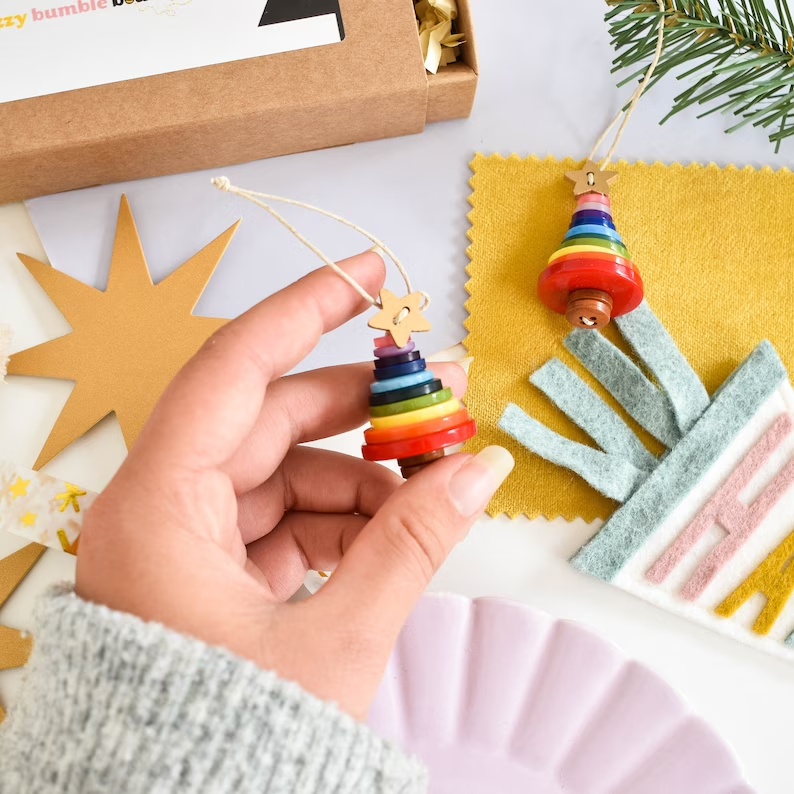 Make Your Own Button Christmas Tree Kit