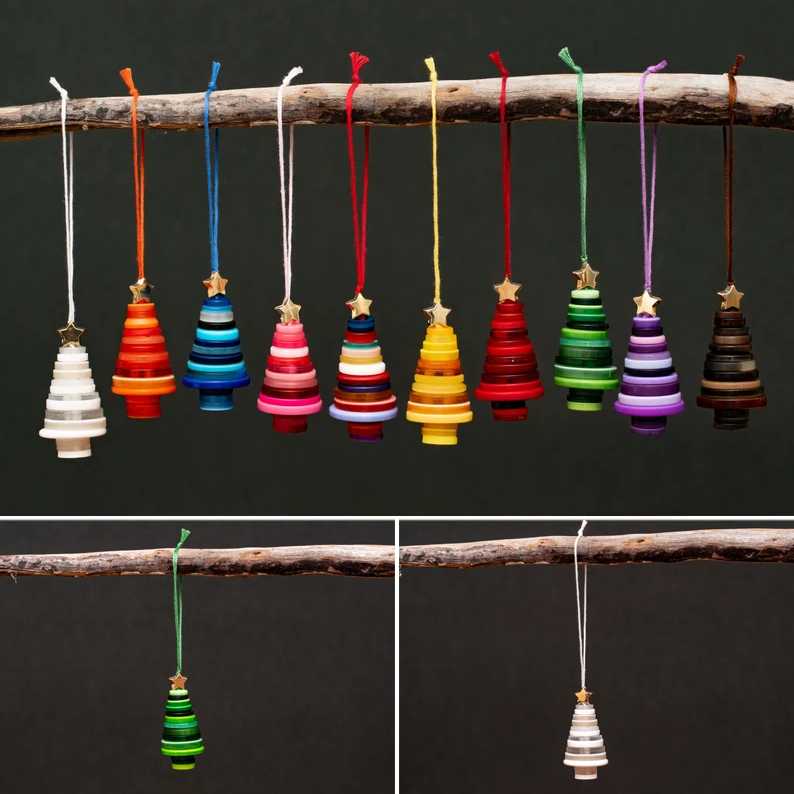 Make Your Own Button Christmas Tree Kit