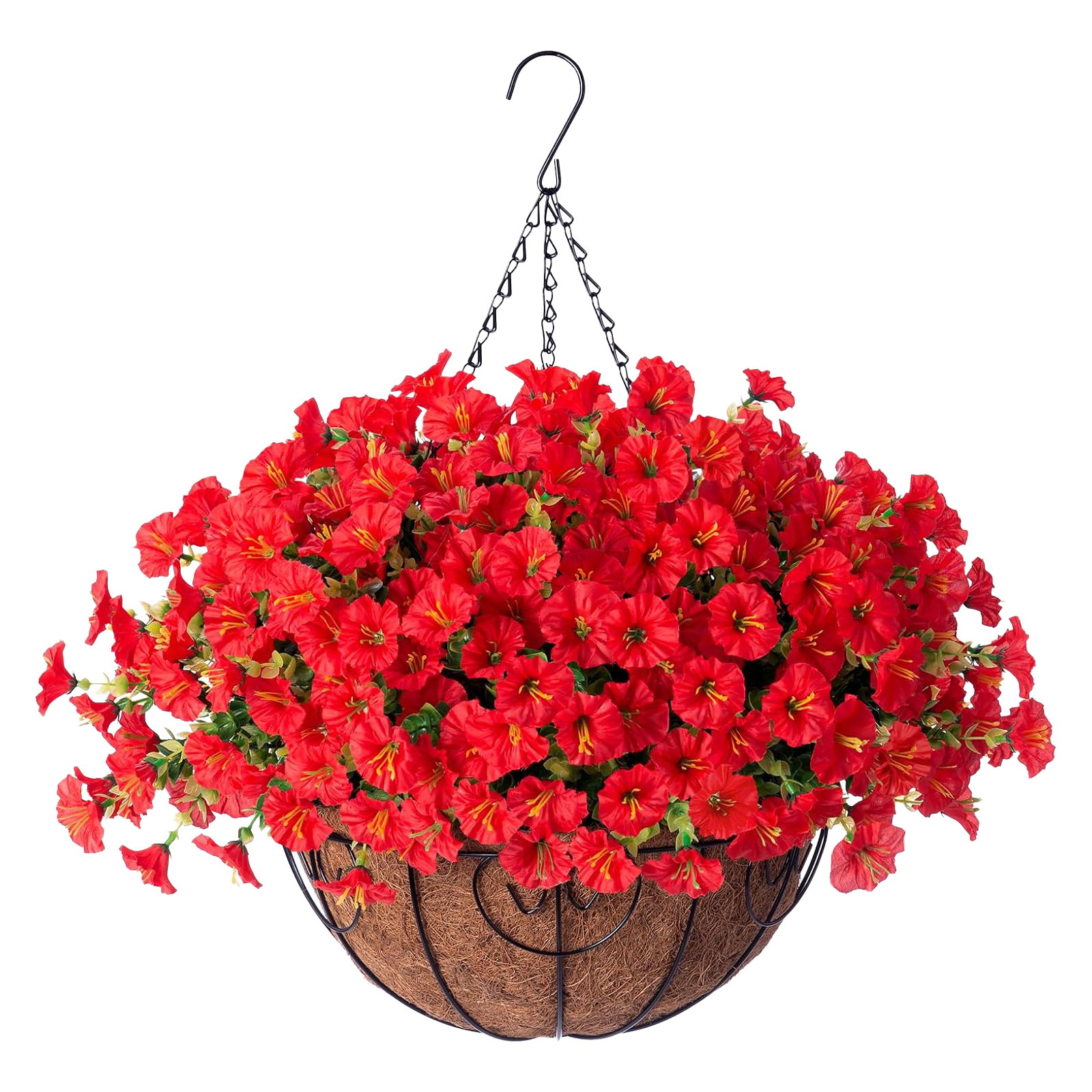 Last Day Promotion! 🔥Artificial Morning Glory Hanging Basket🌸 No Watering, No Wilting💧—Just a Picture Perfect Home Every Single Day