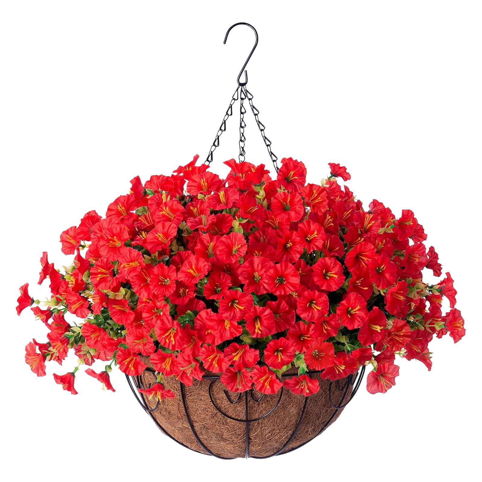 Last Day Promotion! 🔥Artificial Morning Glory Hanging Basket🌸 No Watering, No Wilting💧—Just a Picture Perfect Home Every Single Day