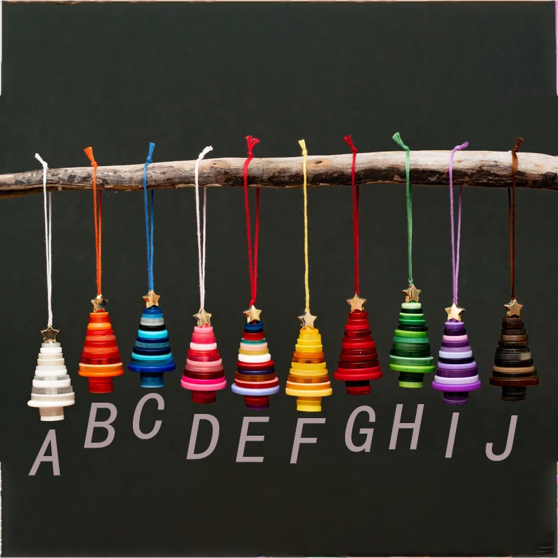 Make Your Own Button Christmas Tree Kit