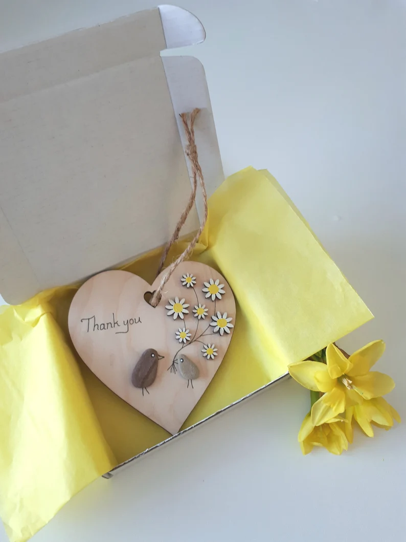 Wooden heart decorations