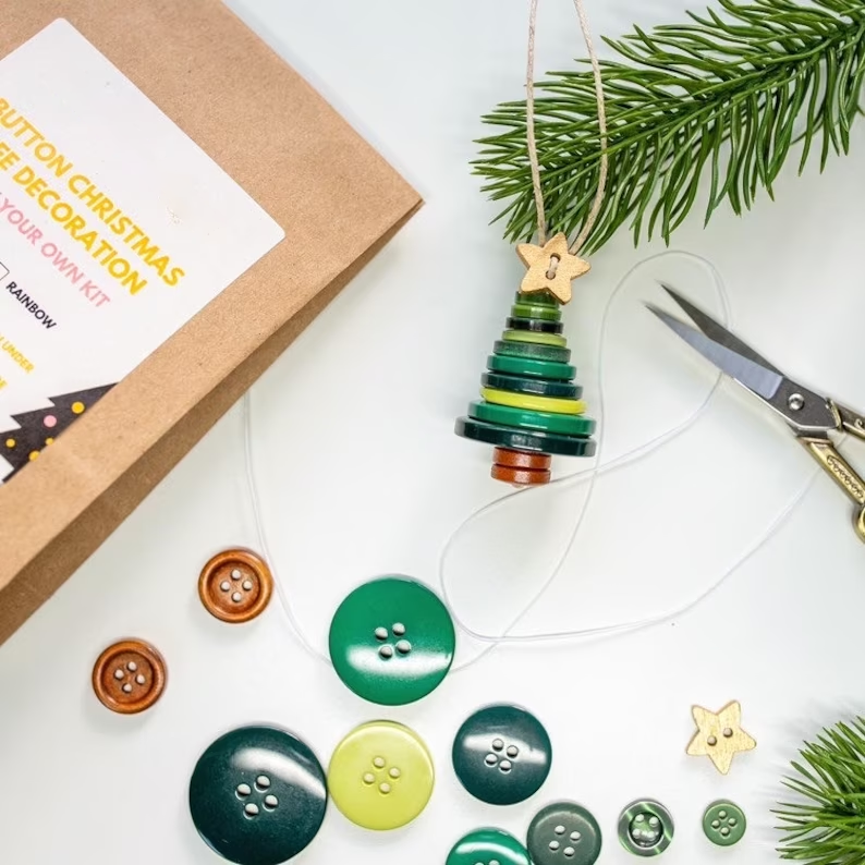 Make Your Own Button Christmas Tree Kit