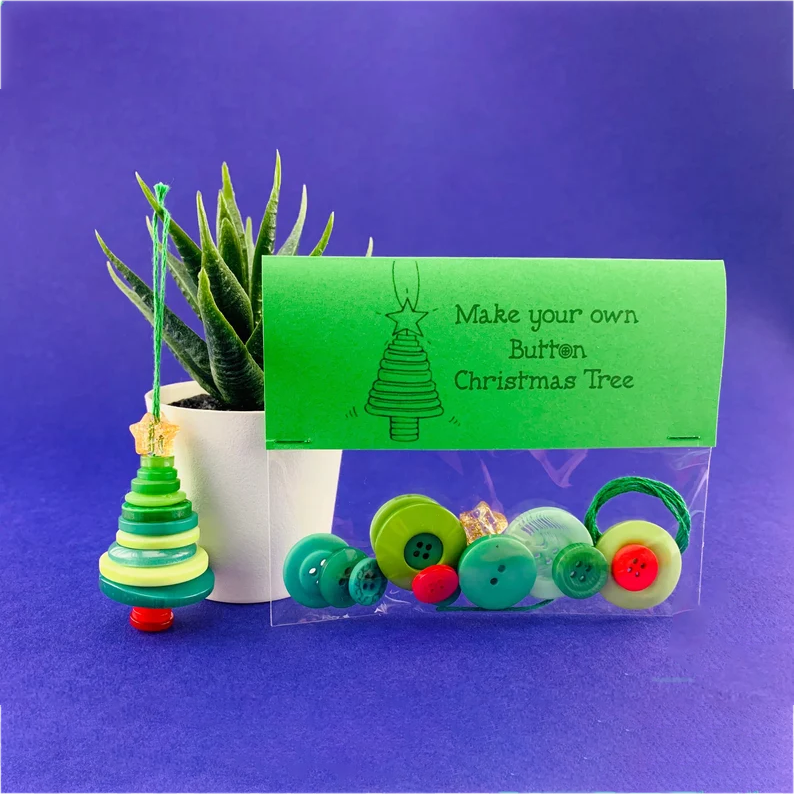 Make Your Own Button Christmas Tree Kit