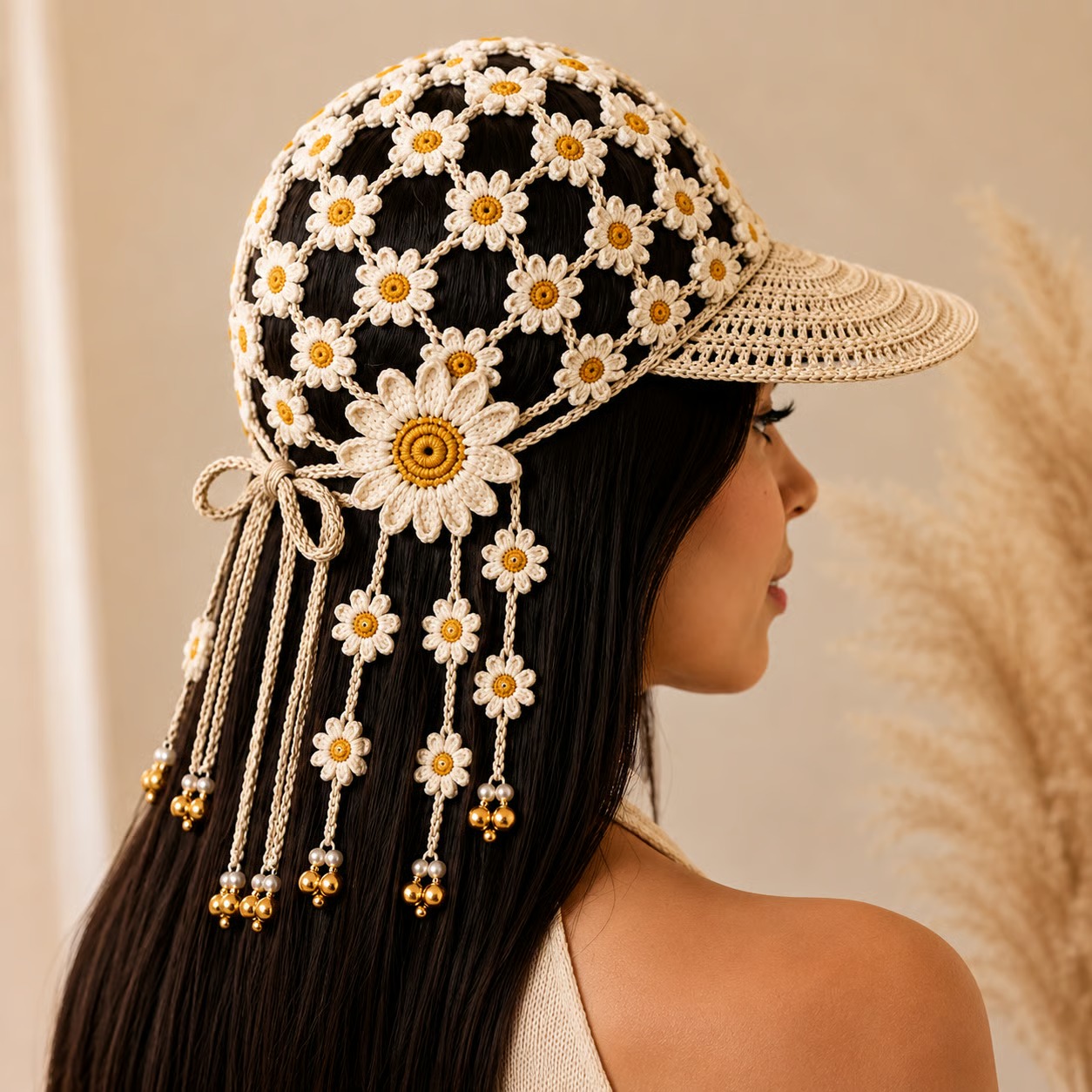 🔥49% Off Last Day -🌻 Knitted Flower Hollow-Out Baseball Cap
