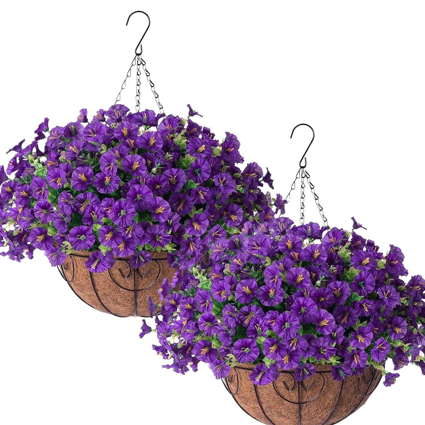 Last Day Promotion! 🔥Artificial Morning Glory Hanging Basket🌸 No Watering, No Wilting💧—Just a Picture Perfect Home Every Single Day