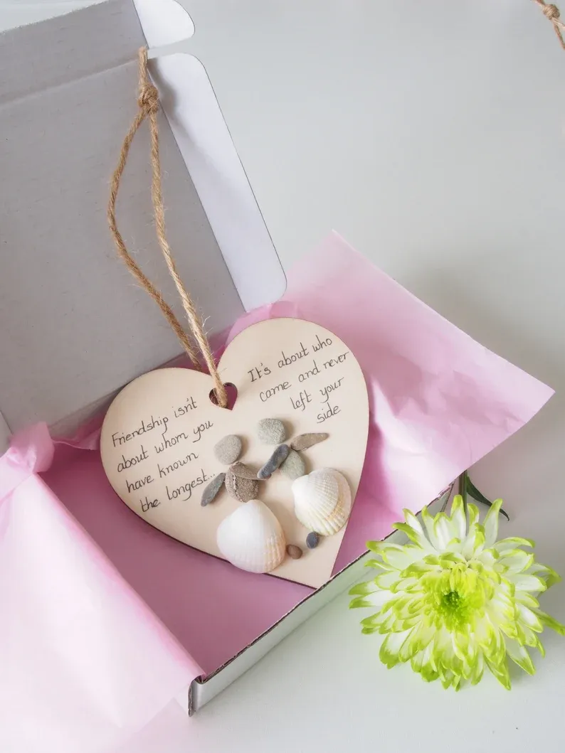 Wooden heart decorations