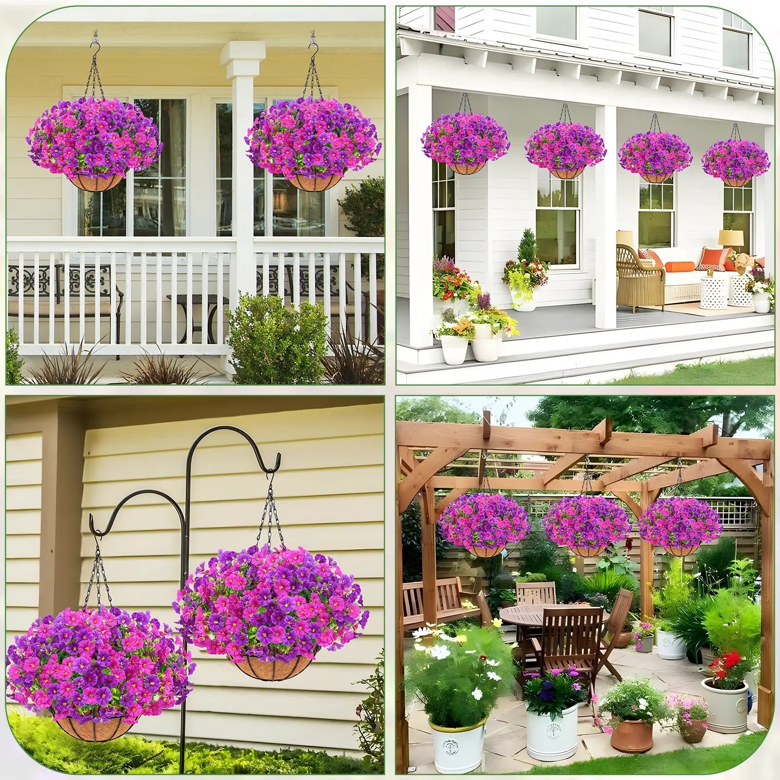 Last Day Promotion! 🔥Artificial Morning Glory Hanging Basket🌸 No Watering, No Wilting💧—Just a Picture Perfect Home Every Single Day
