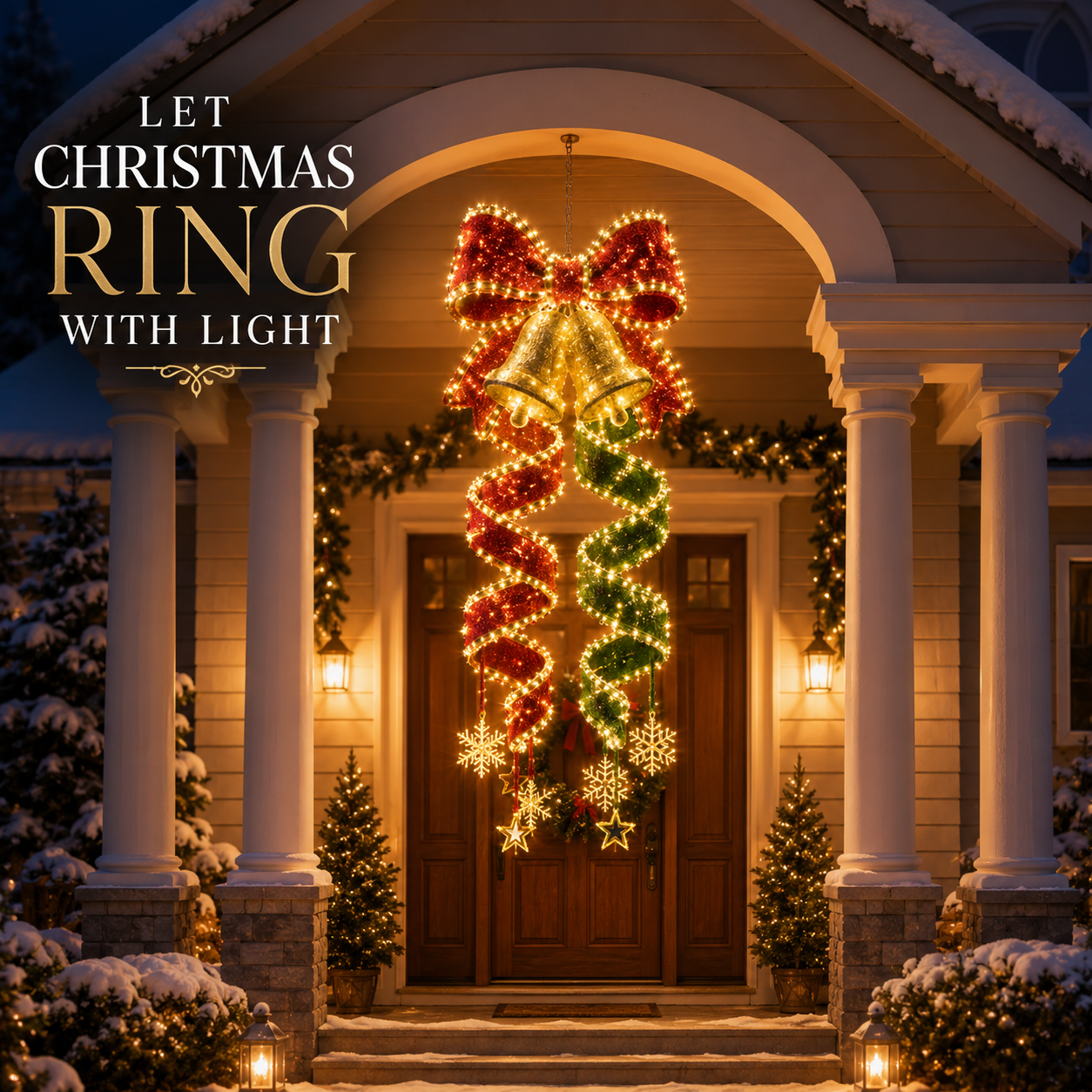 Polar bear spiral Christmas hanging decoration