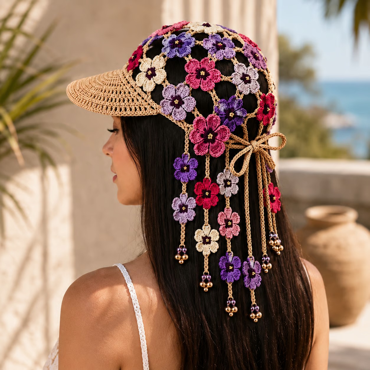 🔥49% Off Last Day -🌻 Knitted Flower Hollow-Out Baseball Cap