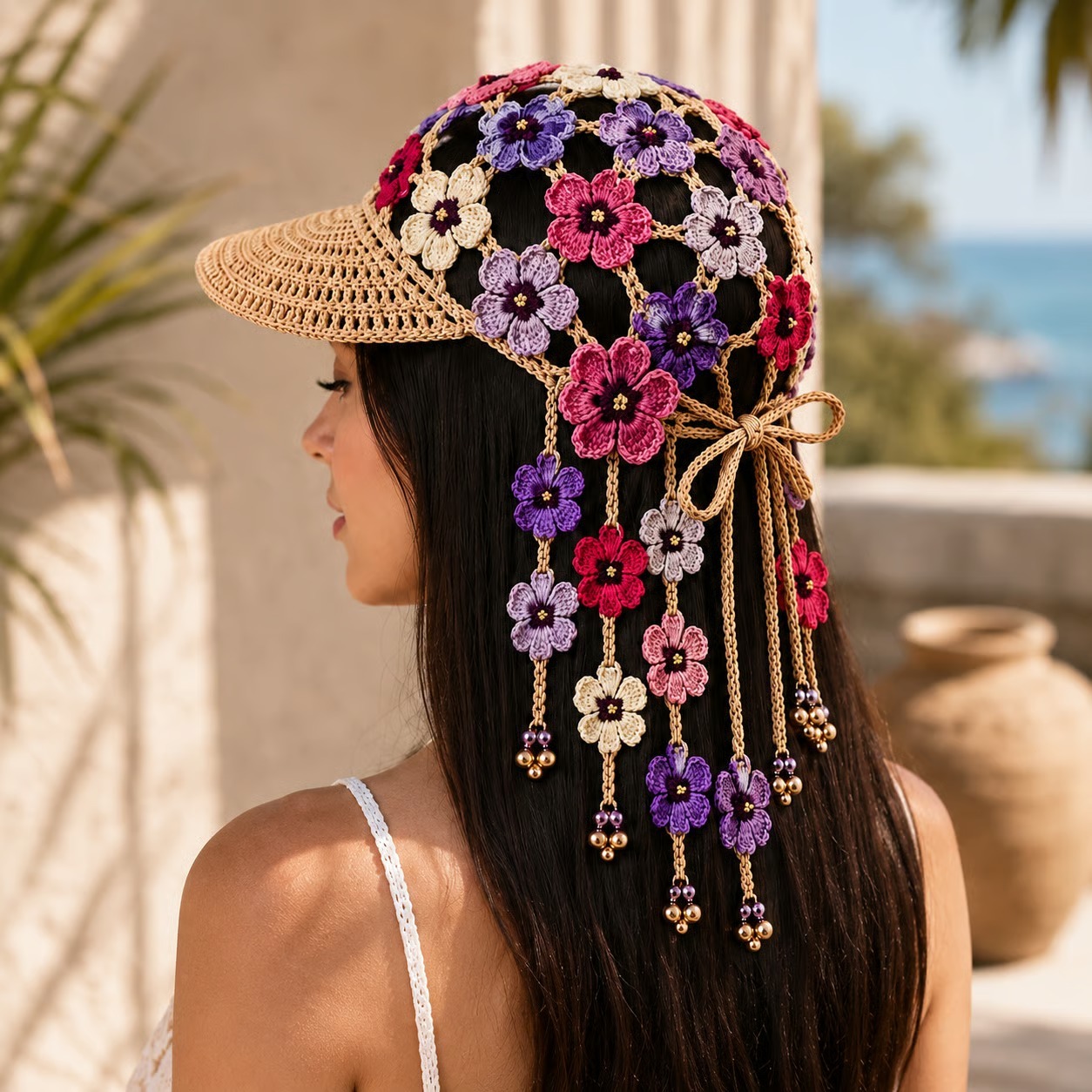 🔥49% Off Last Day -🌻 Knitted Flower Hollow-Out Baseball Cap