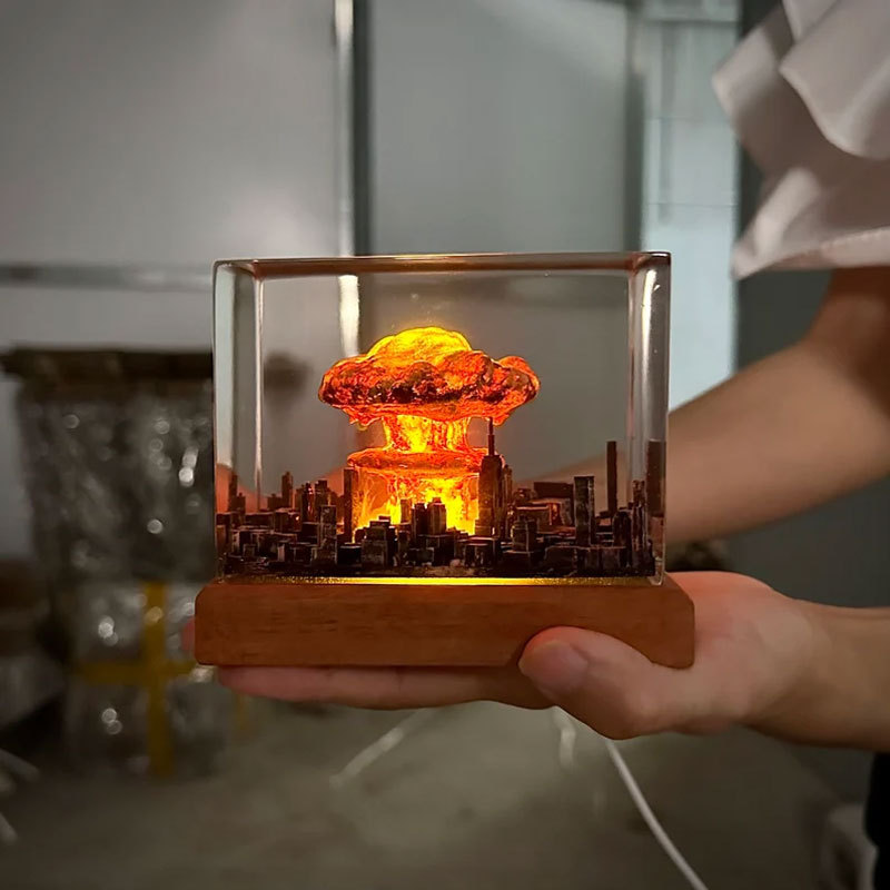 Explosion Bomb Resin Lamp