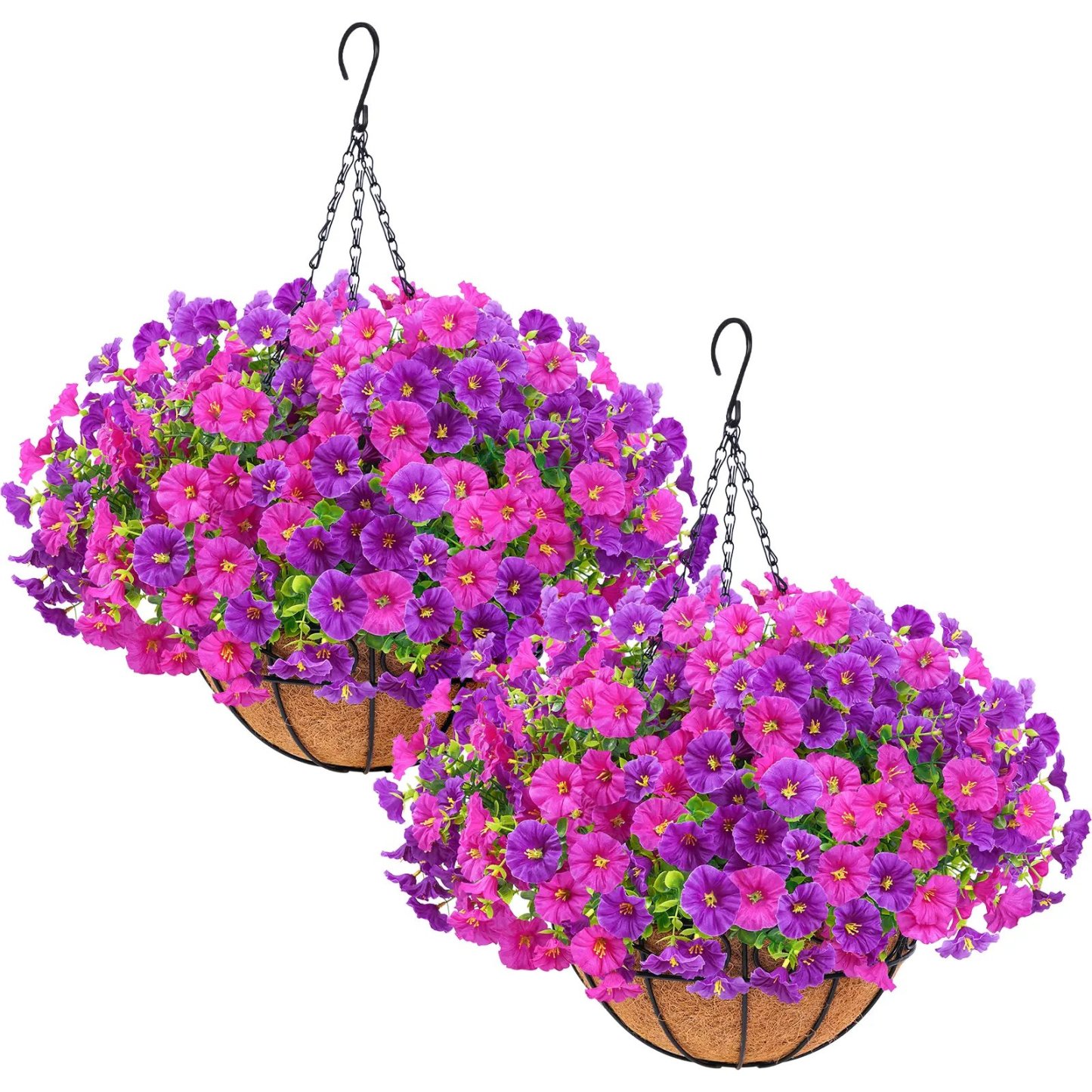 Last Day Promotion! 🔥Artificial Morning Glory Hanging Basket🌸 No Watering, No Wilting💧—Just a Picture Perfect Home Every Single Day