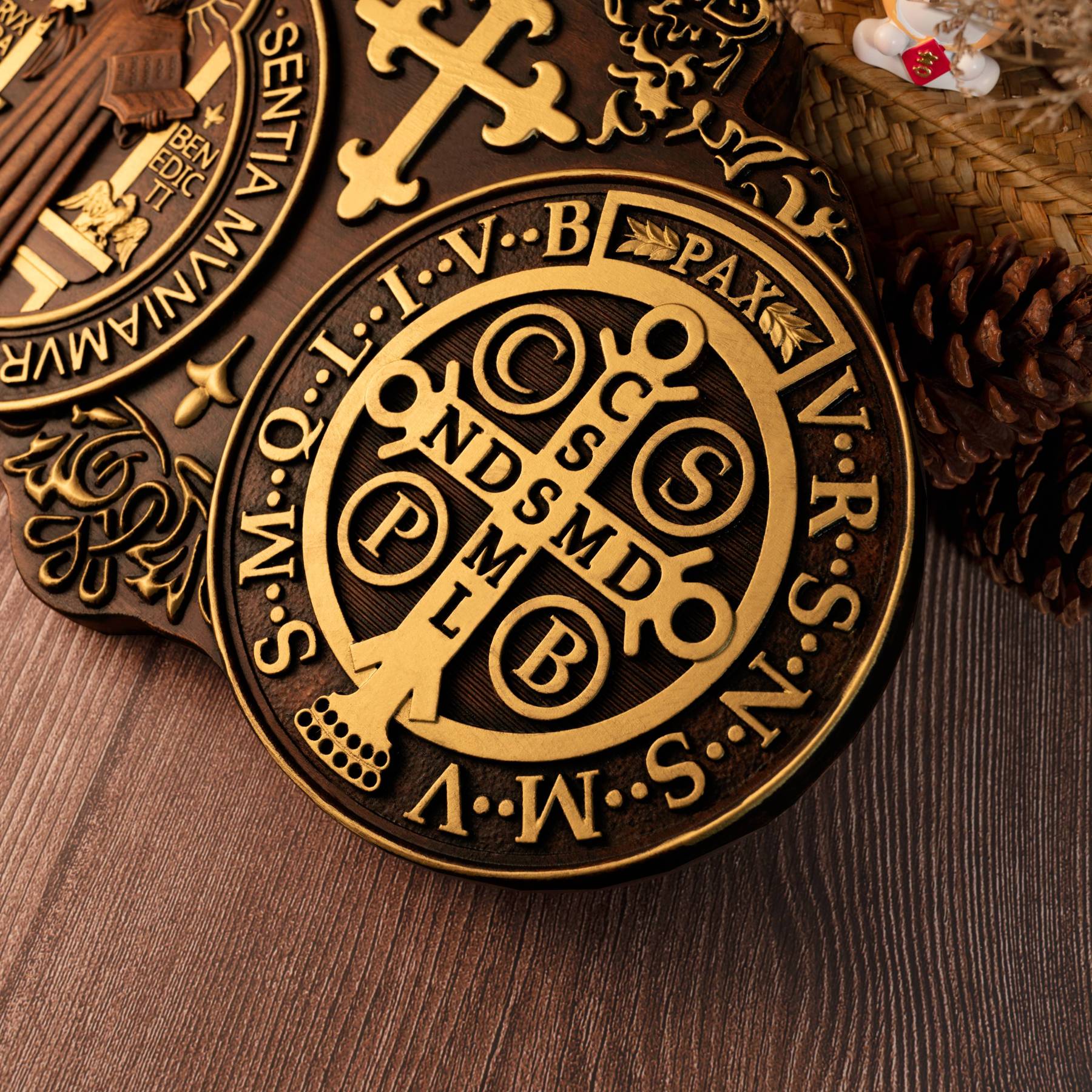 St. Benedict's Exorcism Medal Christian Exorcism Plaque