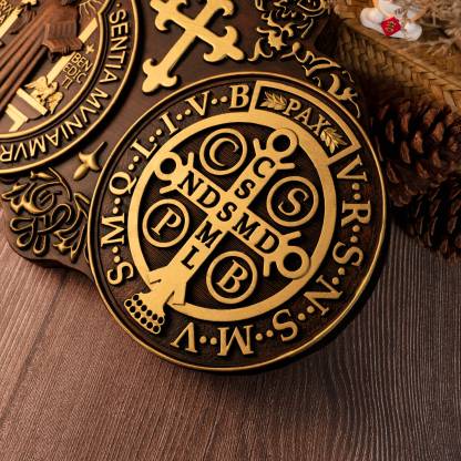 St. Benedict's Exorcism Medal Christian Exorcism Plaque