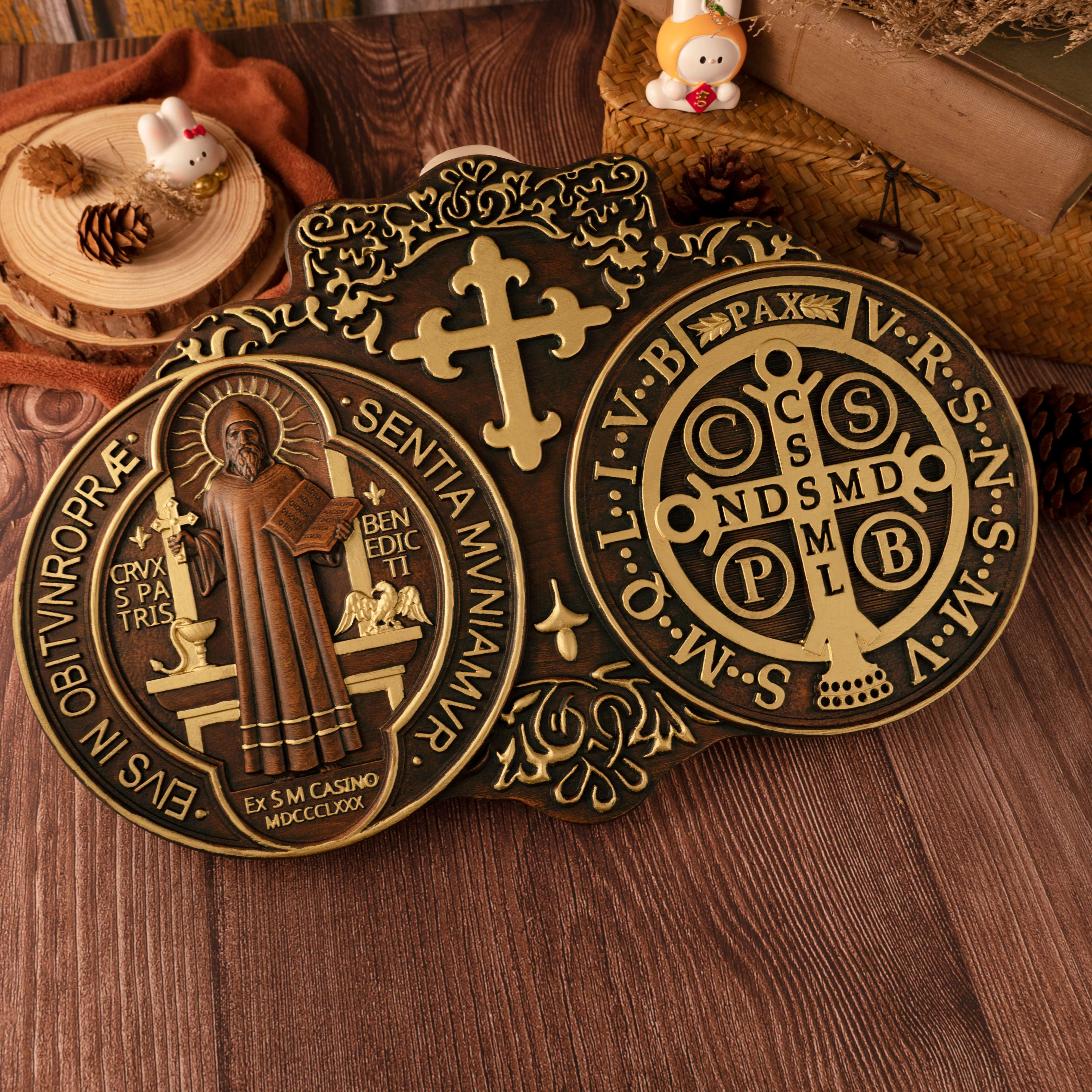 St. Benedict's Exorcism Medal Christian Exorcism Plaque