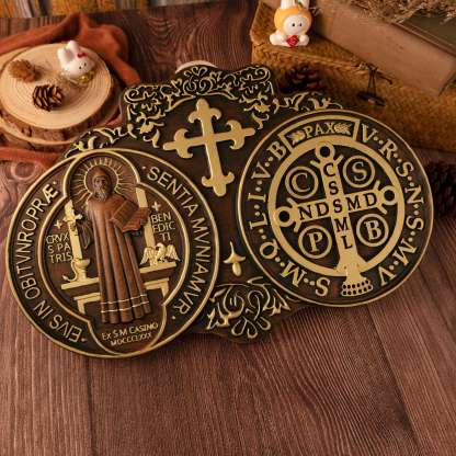 St. Benedict's Exorcism Medal Christian Exorcism Plaque