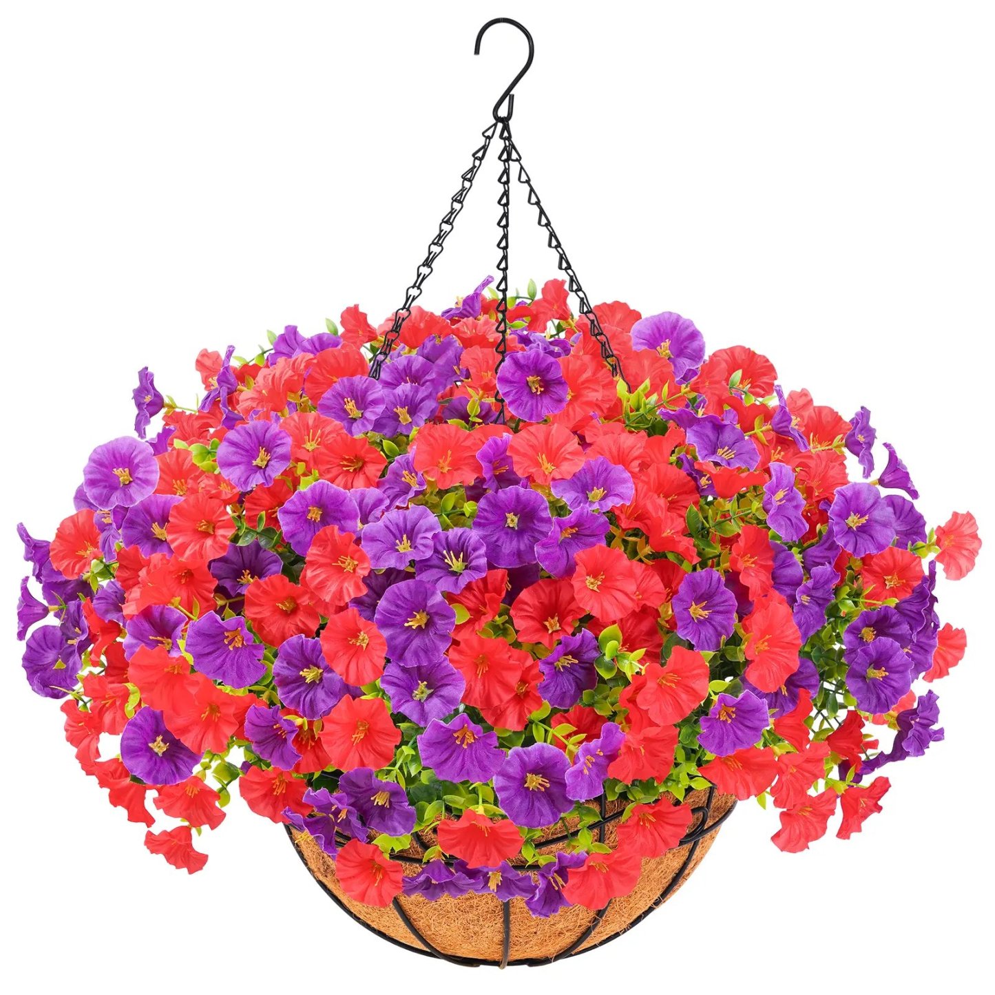 Last Day Promotion! 🔥Artificial Morning Glory Hanging Basket🌸 No Watering, No Wilting💧—Just a Picture Perfect Home Every Single Day