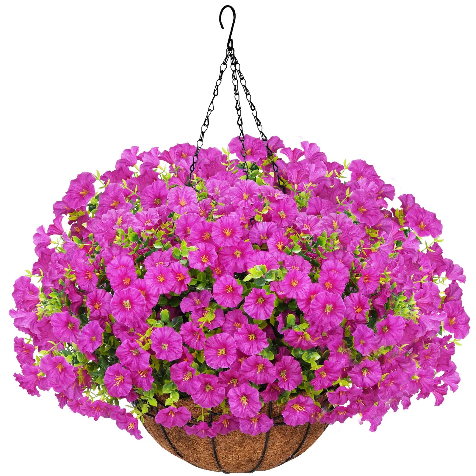 Last Day Promotion! 🔥Artificial Morning Glory Hanging Basket🌸 No Watering, No Wilting💧—Just a Picture Perfect Home Every Single Day