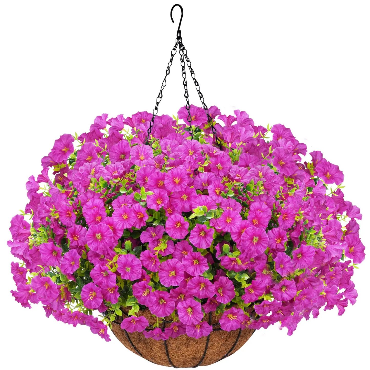 Last Day Promotion! 🔥Artificial Morning Glory Hanging Basket🌸 No Watering, No Wilting💧—Just a Picture Perfect Home Every Single Day