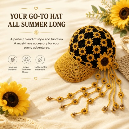 🔥49% Off Last Day -🌻 Knitted Flower Hollow-Out Baseball Cap
