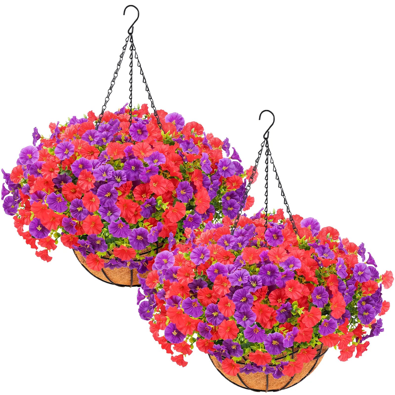 Last Day Promotion! 🔥Artificial Morning Glory Hanging Basket🌸 No Watering, No Wilting💧—Just a Picture Perfect Home Every Single Day