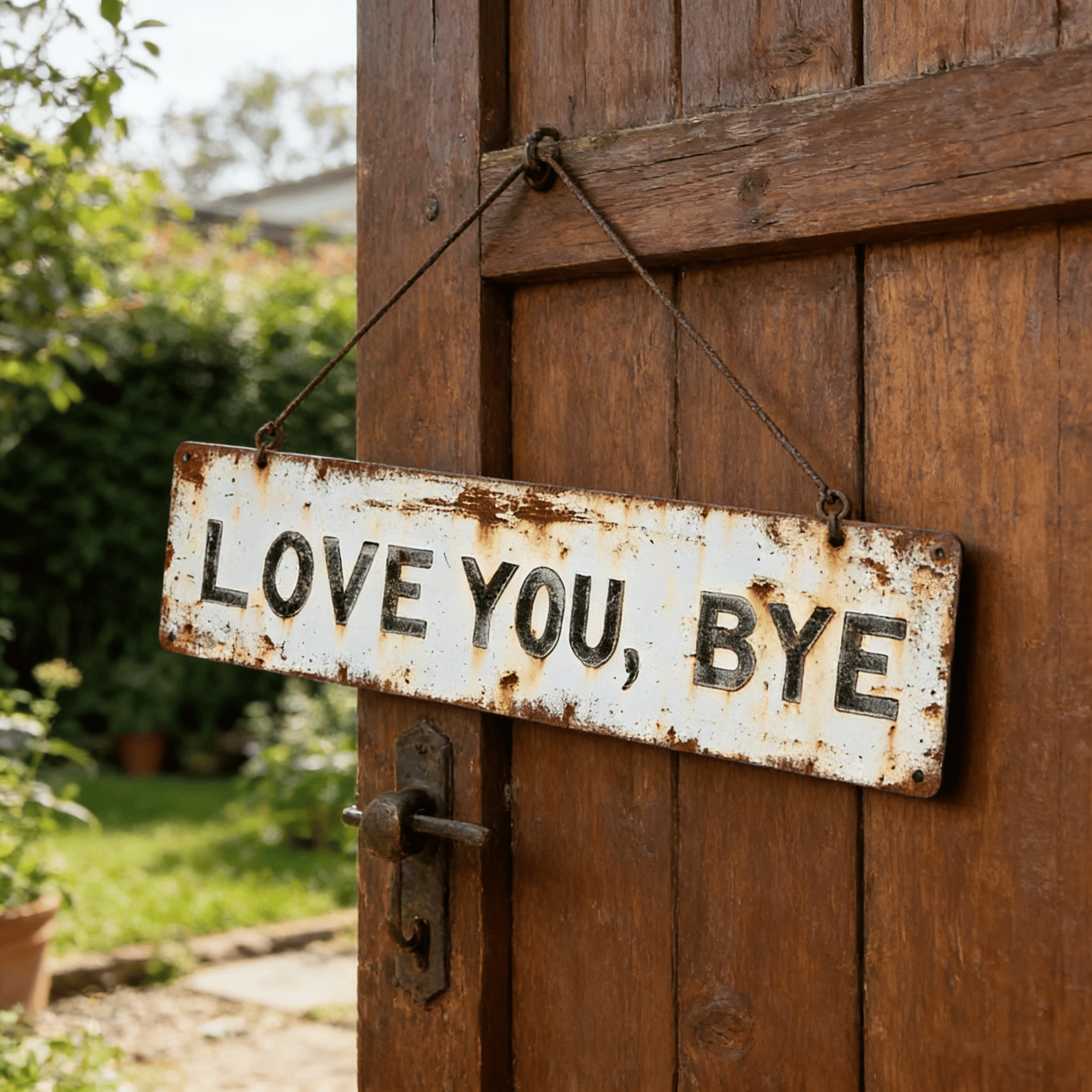🔥LAST DAY 50% OFF❤️LOVE YOU, BYE – Vintage Wall Sign