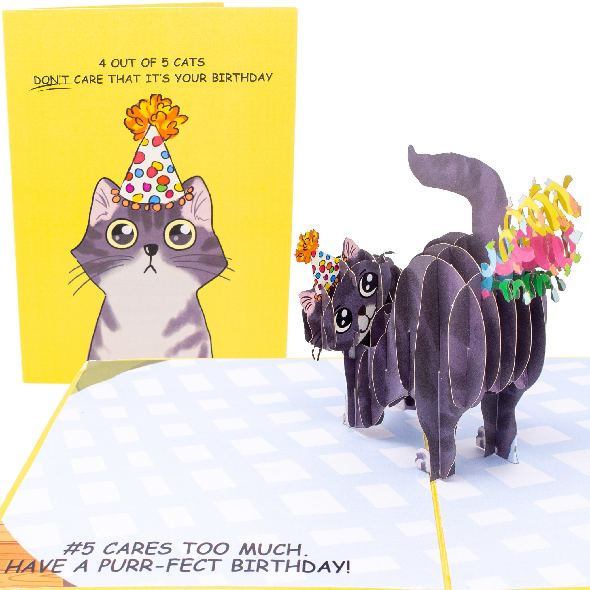 Funny Cat 3D Pop Card