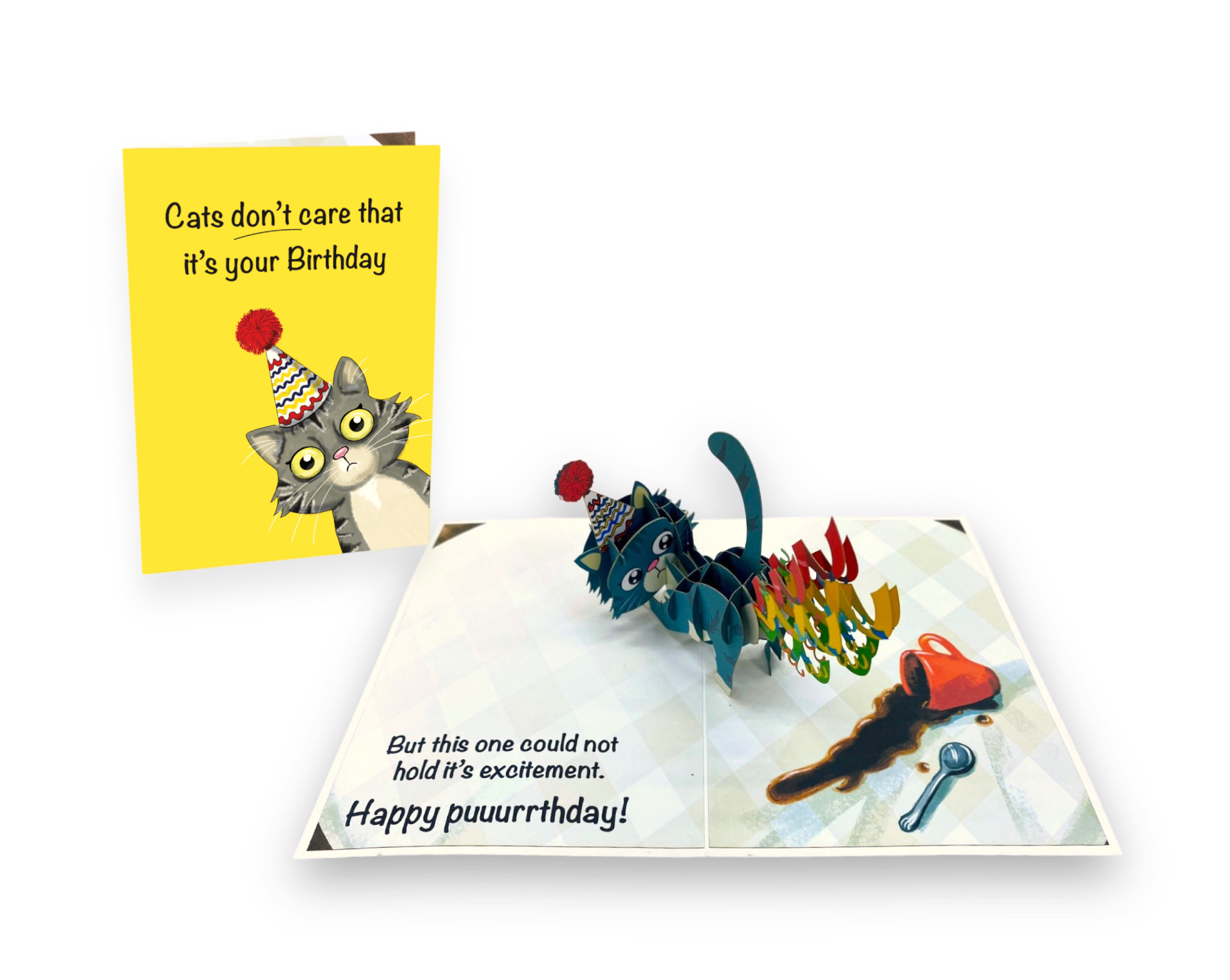 Funny Cat 3D Pop Card