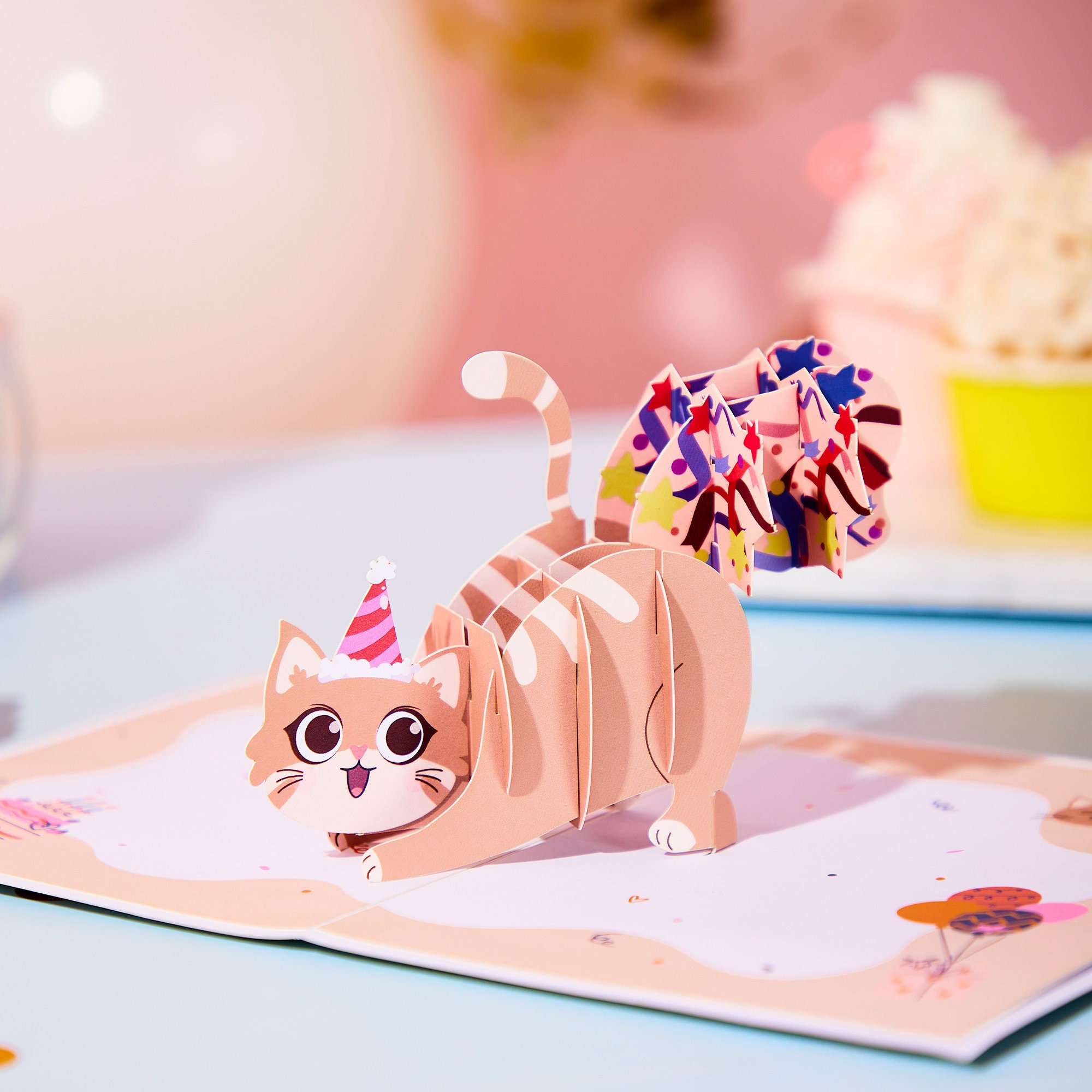 Funny Cat 3D Pop Card