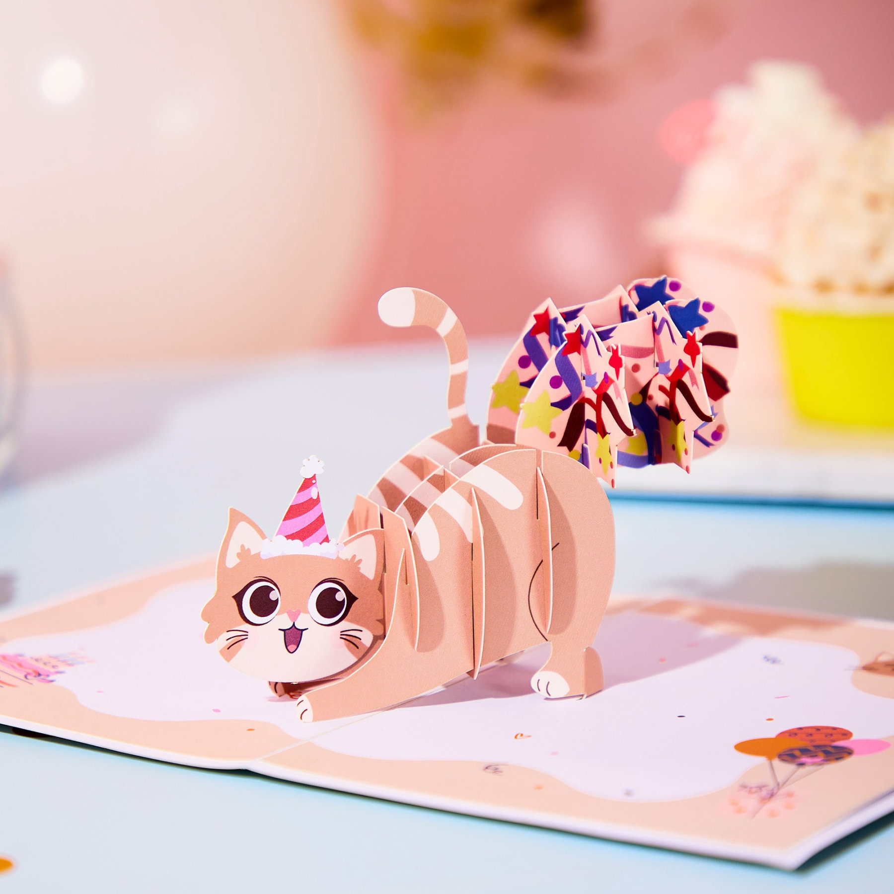 Funny Cat 3D Pop Card