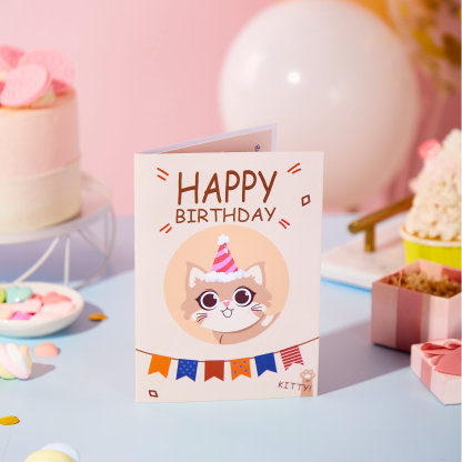 Funny Cat 3D Pop Card