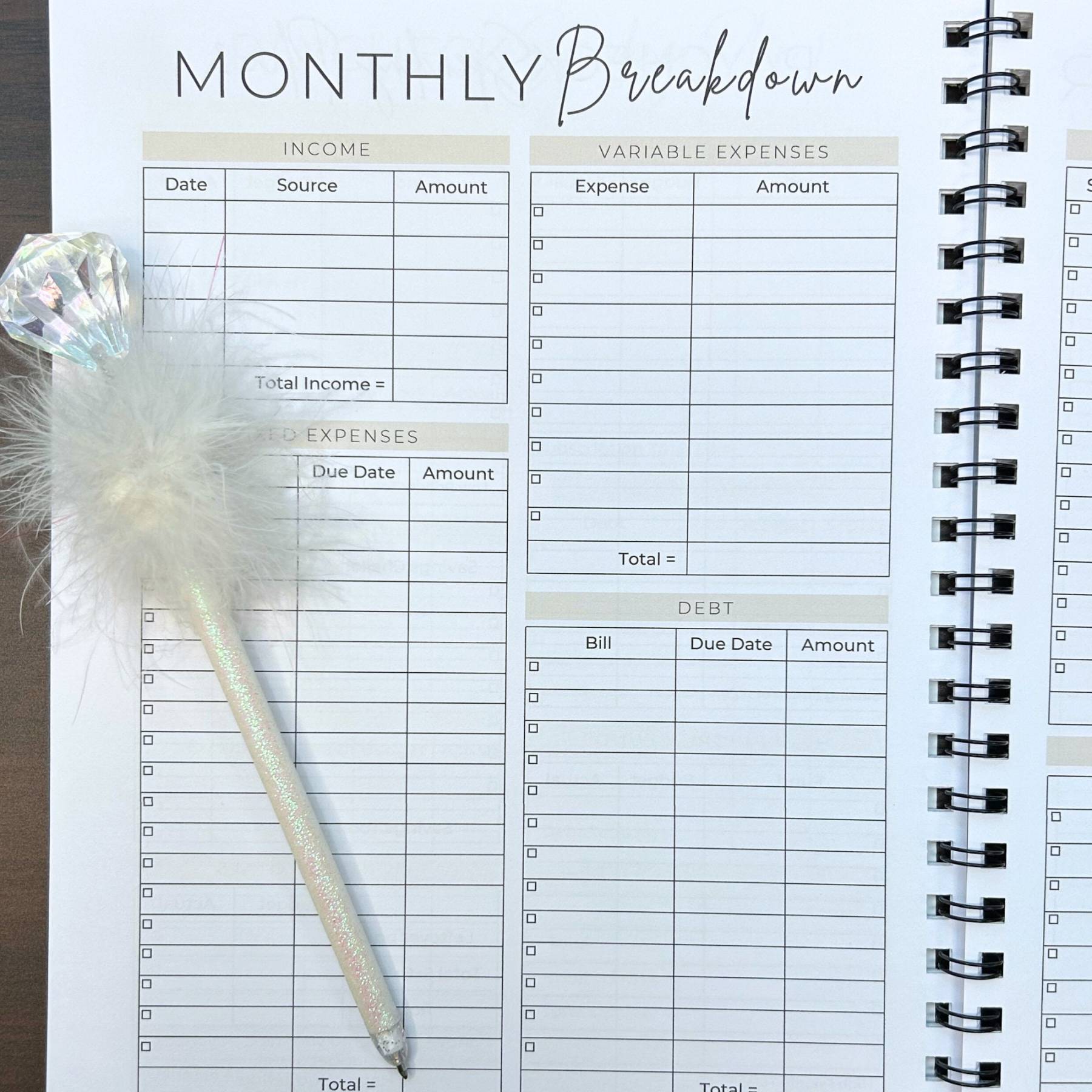 12-month budget schedule for 2024