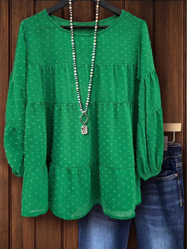 Women's top Polka Dot Baby Doll Top shoptheobsession