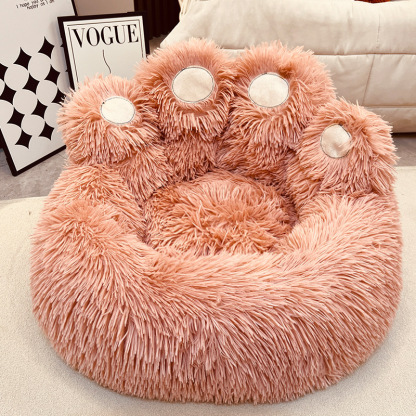 Anti-Anxiety Calming Bear Paw Bed for Cats and Dogs