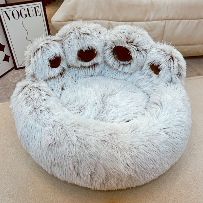 Anti-Anxiety Calming Bear Paw Bed for Cats and Dogs